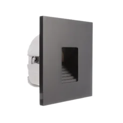 Aplique LED empotrable SET Alwaid negro 8 x 8 cm Nivel 2.700K