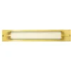 Aplique LED Frida, vidrio, blanco/oro, tubular