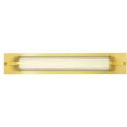 Aplique LED Frida, vidrio, blanco/oro, tubular