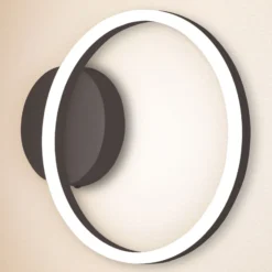 Aplique LED Giotto, 1 luz, negro