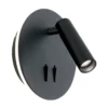 Aplique LED Lenny con 2 fuentes de luz, negro