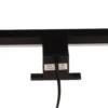 Aplique LED Lino, negro mate/blanco
