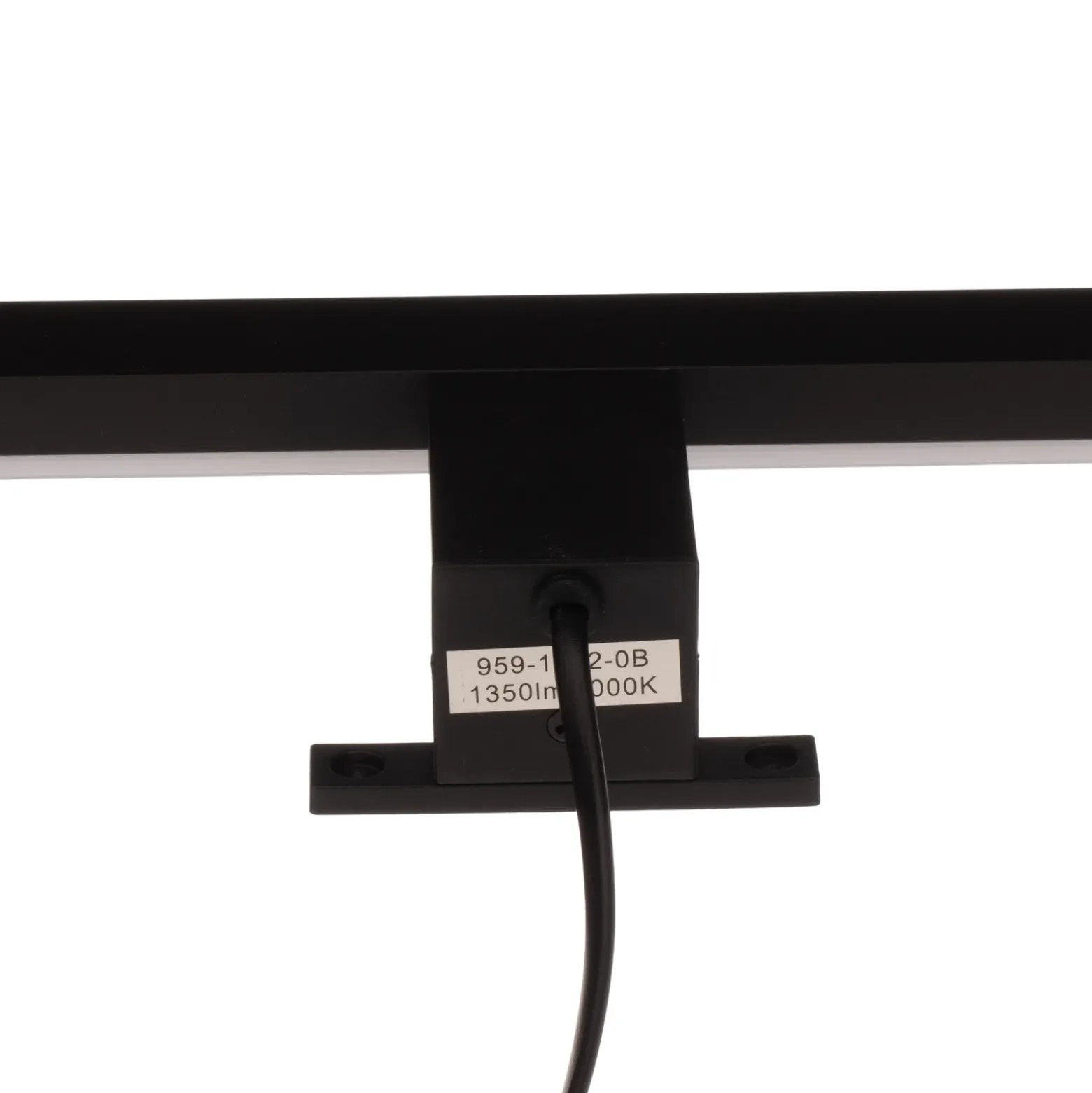 Aplique LED Lino, negro mate/blanco