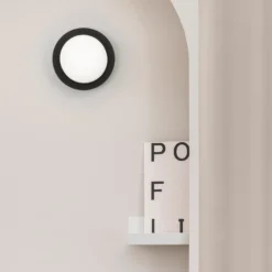 Aplique LED May IP44, negro