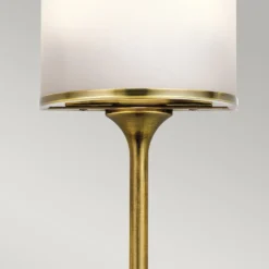 Aplique LED Mona IP44 altura 55,9cm latón natural