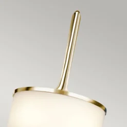 Aplique LED Mona IP44 altura 55,9 cm latón pulido