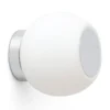 Aplique LED Moy en cromo con pantalla de vidrio