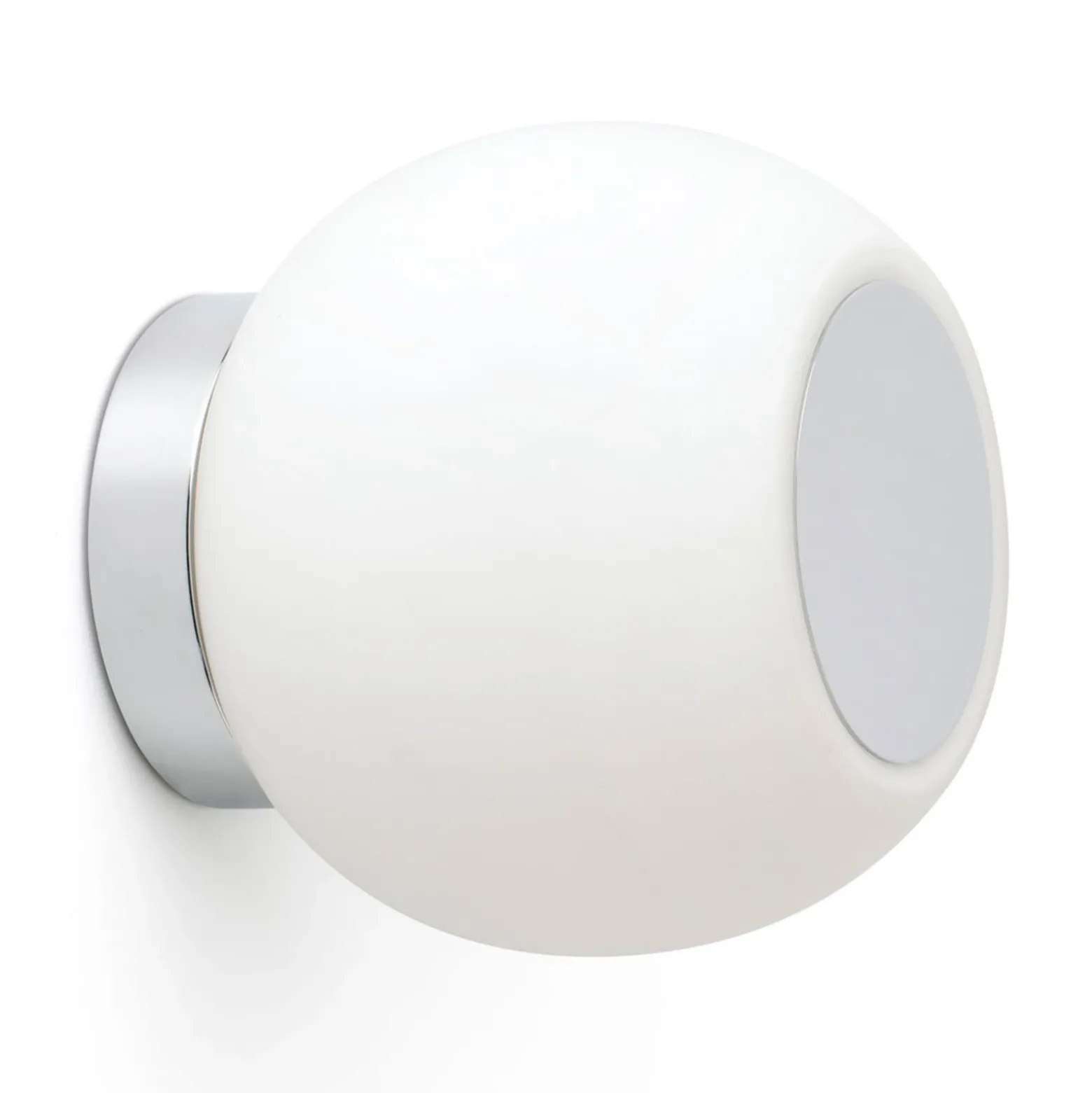 Aplique LED Moy en cromo con pantalla de vidrio
