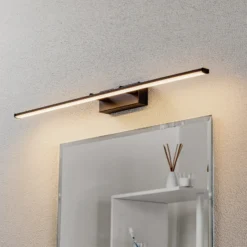 Aplique LED Nala, negro, anchura 75 cm