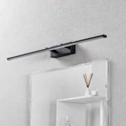 Aplique LED Nala, negro, anchura 75 cm
