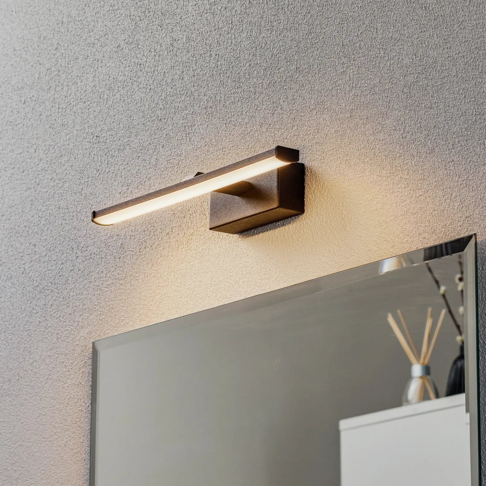 Aplique LED Nala, negro, anchura 30 cm