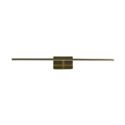 Aplique LED para baño Amalfi, color latón, ancho 61 cm, acero