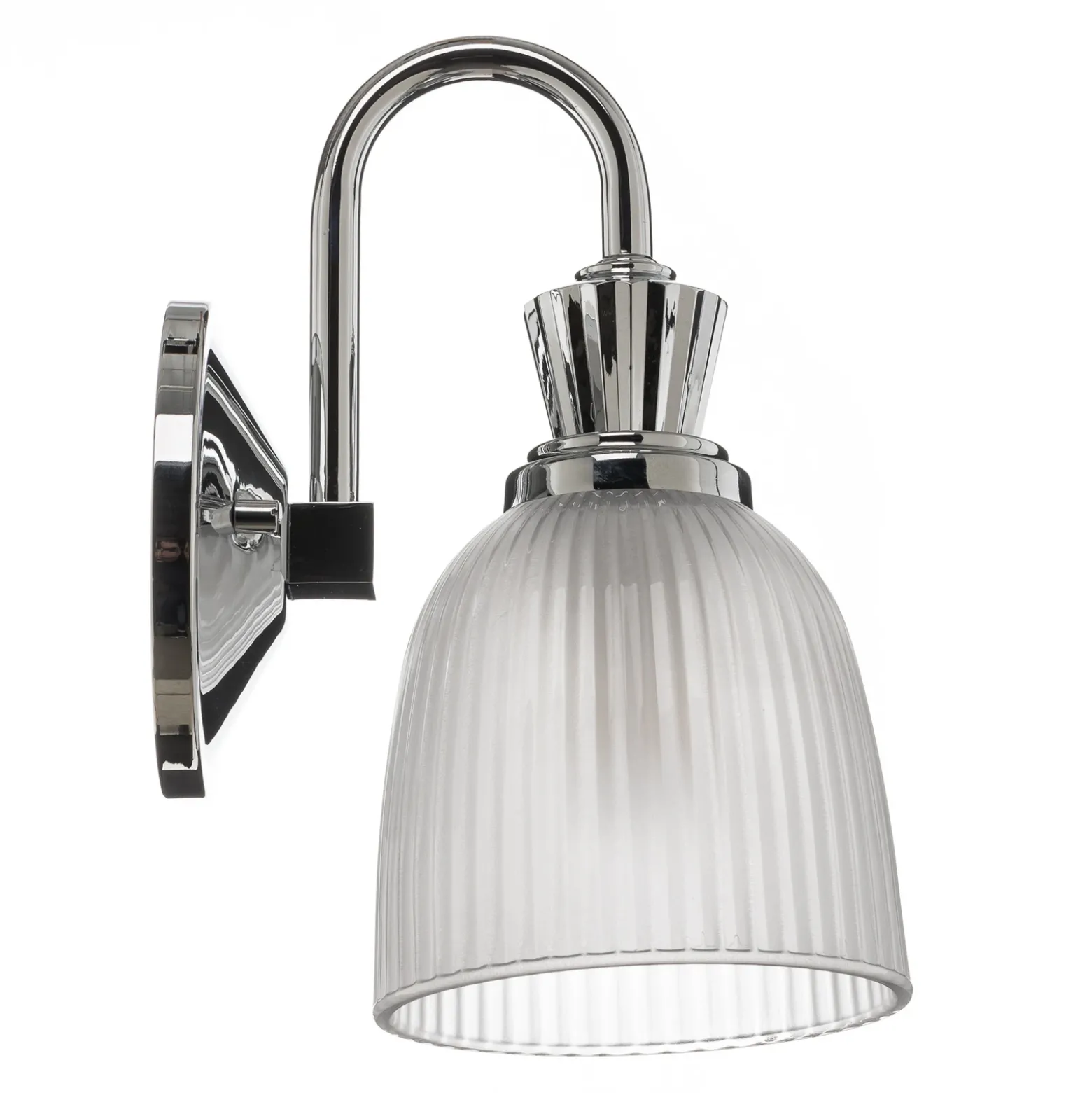 Aplique LED para baño Cora, 1 luz, IP44, cristal