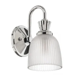 Aplique LED para baño Cora, 1 luz, IP44, cristal