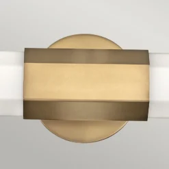 Aplique LED para baño Facet Dual, latón, 2 luces, ancho 66 cm