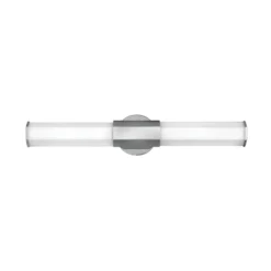 Aplique LED para baño Facet Dual, cromo, 2 luces, ancho 66 cm