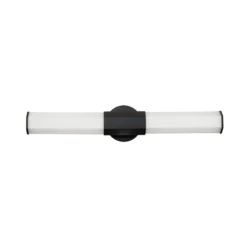 Aplique LED para baño Facet Dual, negro, 2 luces, ancho 66 cm