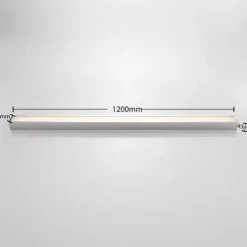 Aplique LED para baño Layan de Lindby, 120 cm, cromo, metal
