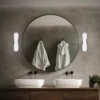Aplique LED para baño Pil, cromado, ancho 35 cm, plástico