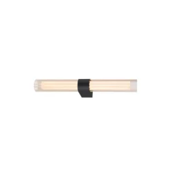 Aplique LED para baño SLV Lygant double, negro, aluminio