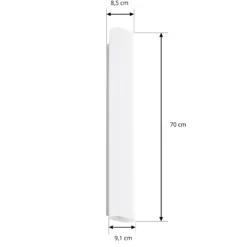 Aplique LED para baño Victoire de Lucande, 70 cm, blanco/cromo, CCT