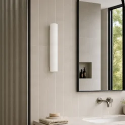 Aplique LED para baño Victoire de Lucande, 50 cm, blanco/cromo, CCT