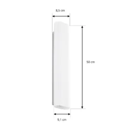 Aplique LED para baño Victoire de Lucande, 50 cm, blanco/cromo, CCT