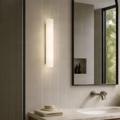 Aplique LED para baño Victoire de Lucande, 50 cm, blanco/cromo, CCT