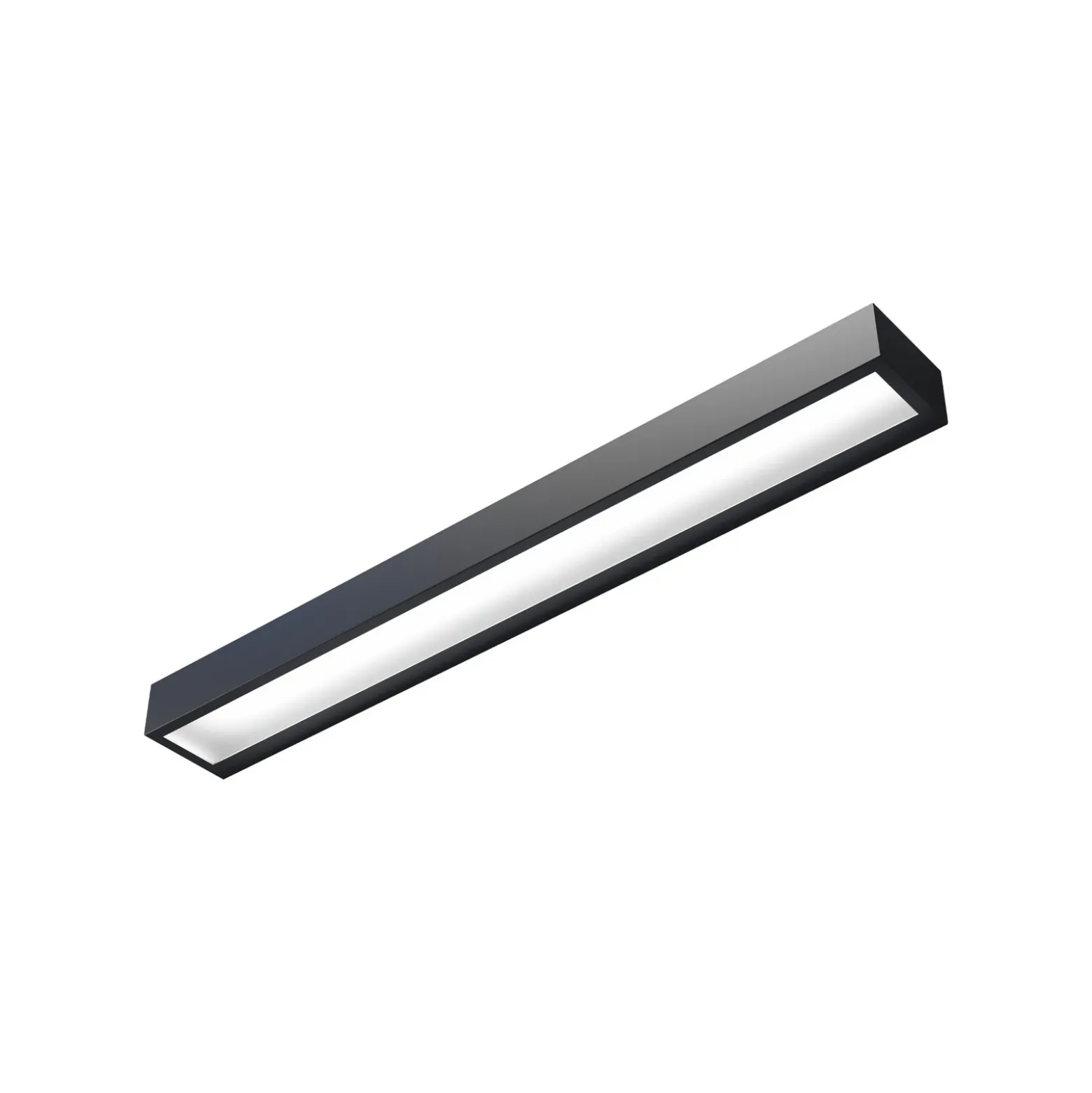 Aplique LED para baño Vola, IP44, negro, 4.000 K, ancho 60 cm