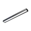 Aplique LED para baño Vola, IP44, negro, 4.000 K, ancho 80 cm