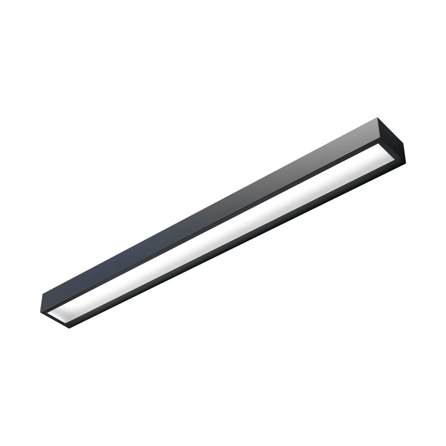 Aplique LED para baño Vola, IP44, negro, 4.000 K, ancho 80 cm
