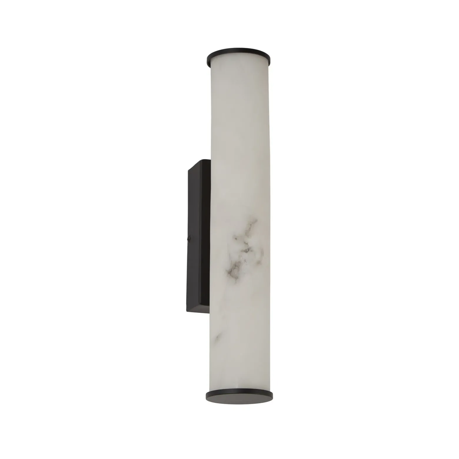 Aplique LED para baño Wales negro/marmolado 35 cm acero/resina