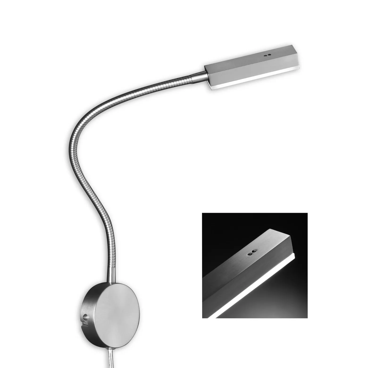 Aplique LED Raik fácilmente atenuable con enchufe