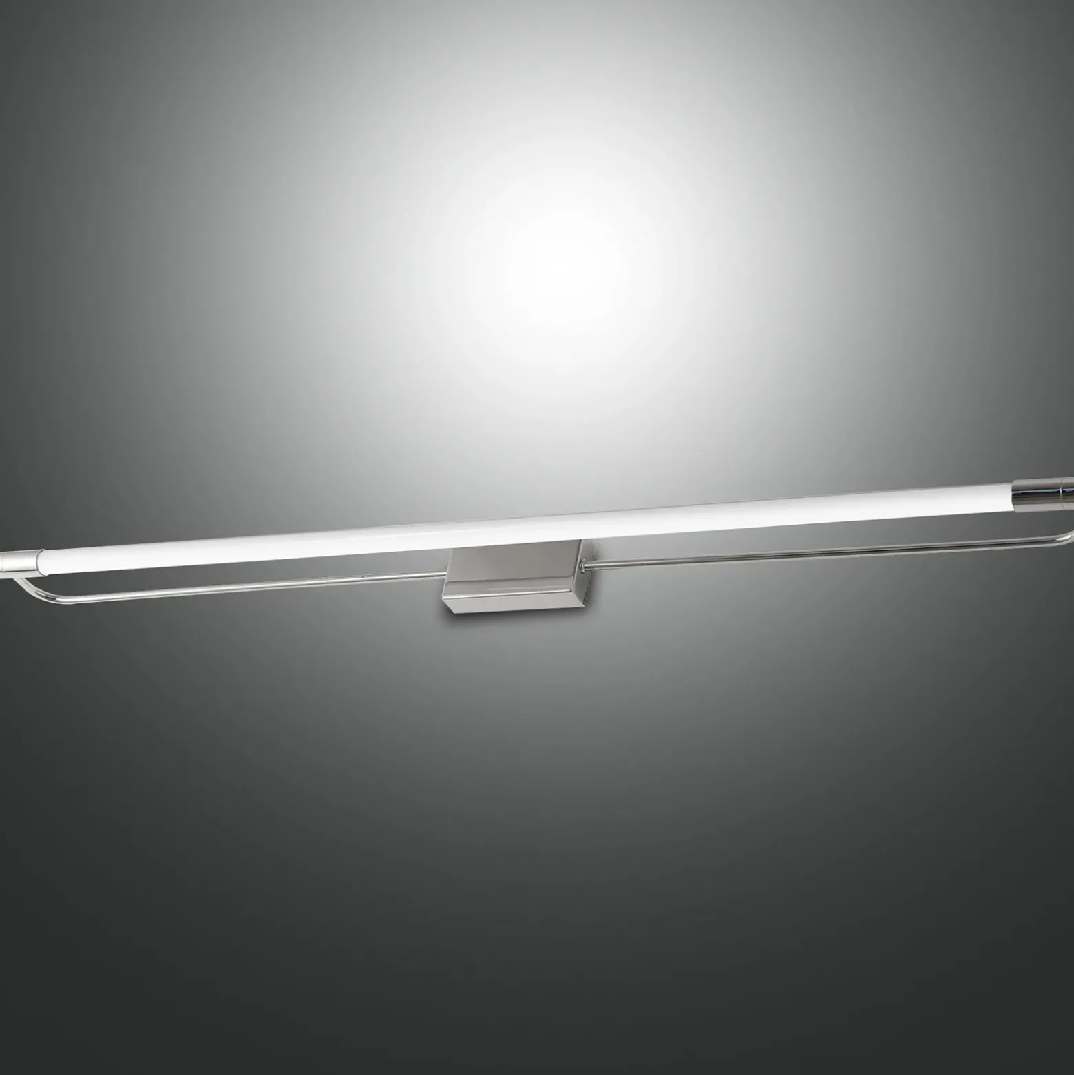 Aplique LED Rapallo, cromo, IP44, 80 cm