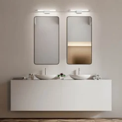 Aplique LED Rapallo, cromo, IP 44, 60 cm
