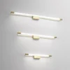 Aplique LED Rapallo, latón, IP44, 80 cm