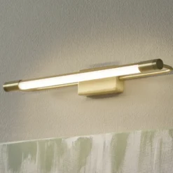 Aplique LED Rapallo, latón, IP44, 40 cm