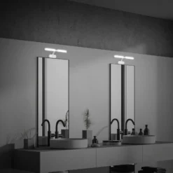 Aplique LED Runt IP44 soporte 4.000K cromo mate