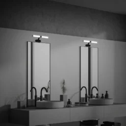 Aplique LED Runt IP44 soporte 4.000K negro