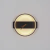 Aplique LED Sussy con reloj, negro, anchura 32 cm