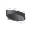 Aplique LED Trame, forma ovalada en negro