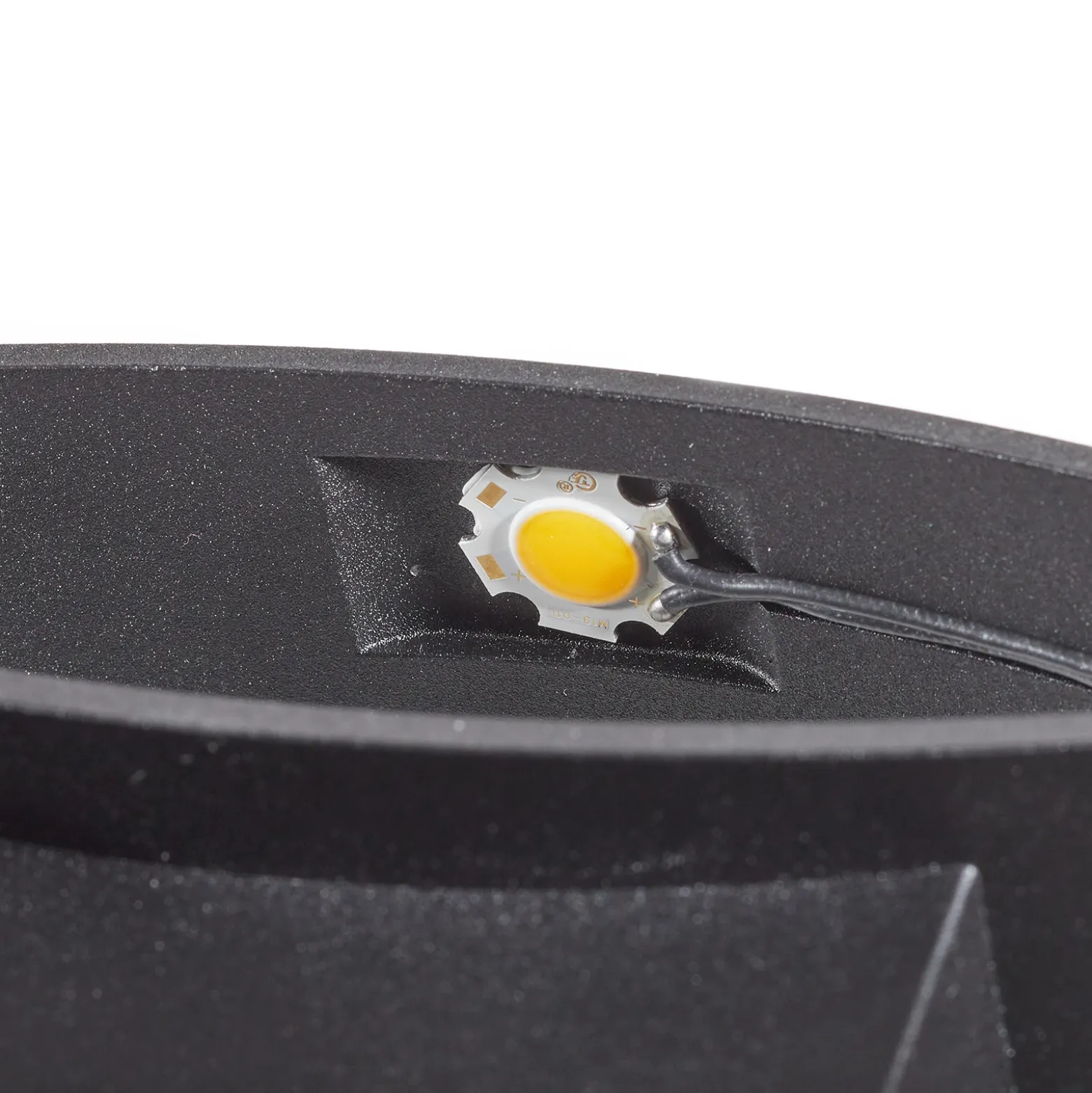 Aplique LED Trame, forma ovalada en negro