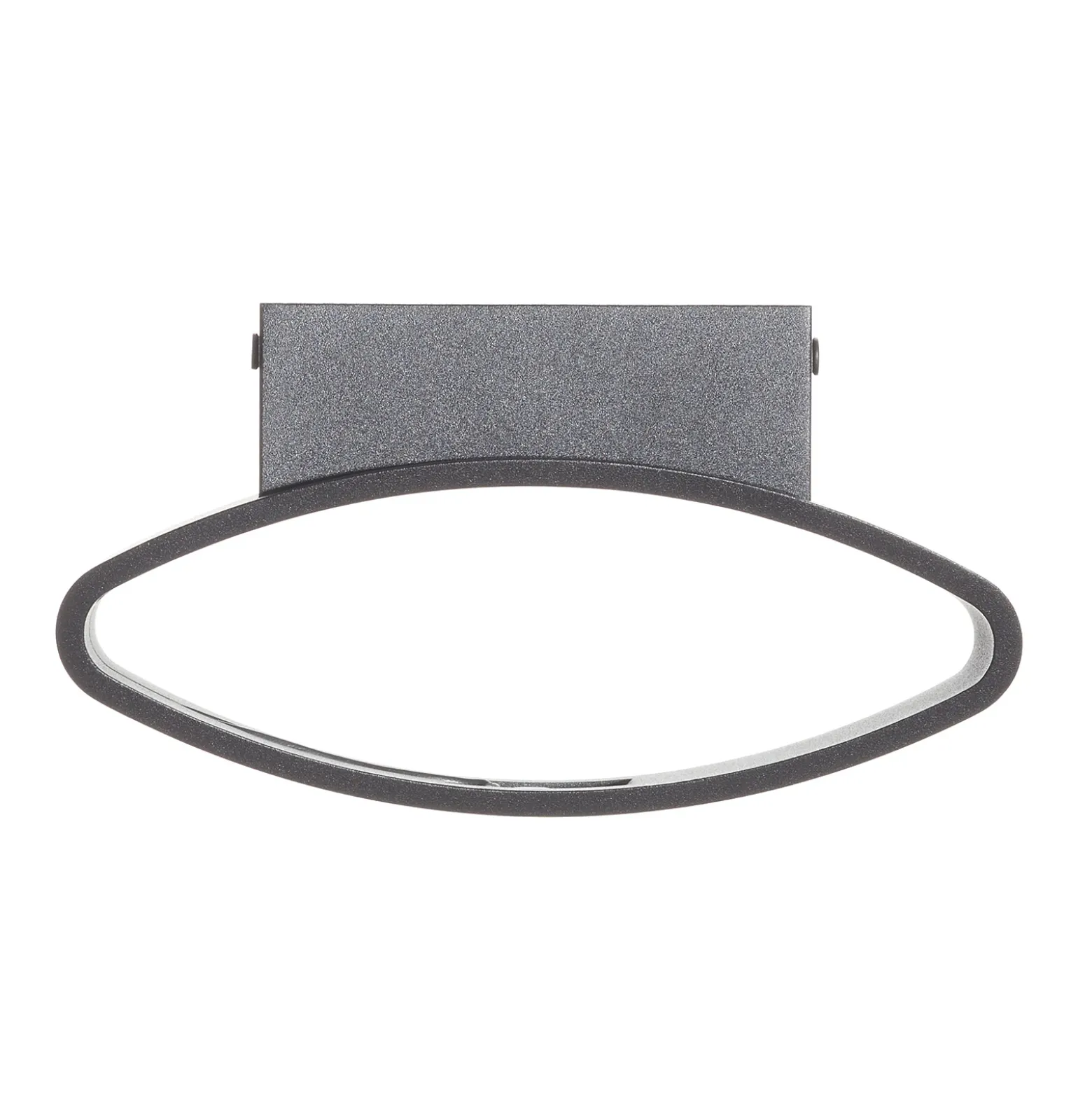 Aplique LED Trame, forma ovalada en negro