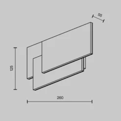 Aplique LED Trame, rectangular