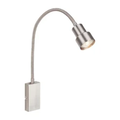 Aplique LED Tusi con brazo flexible, níquel