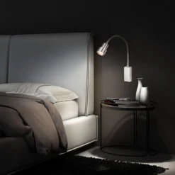 Aplique LED Tusi con brazo flexible, níquel