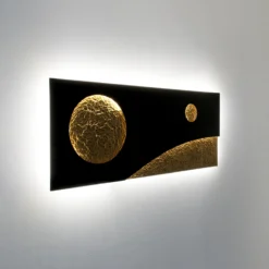 Aplique LED Universo Spettro, negro/oro
