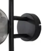 Aplique Lindby Orbelia, negro, 3 luces, cristal, G9