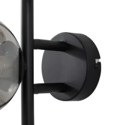 Aplique Lindby Orbelia, negro, 3 luces, cristal, G9