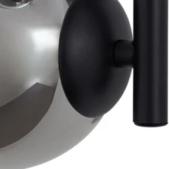 Aplique Lindby Orbelia, negro, 3 luces, cristal, G9